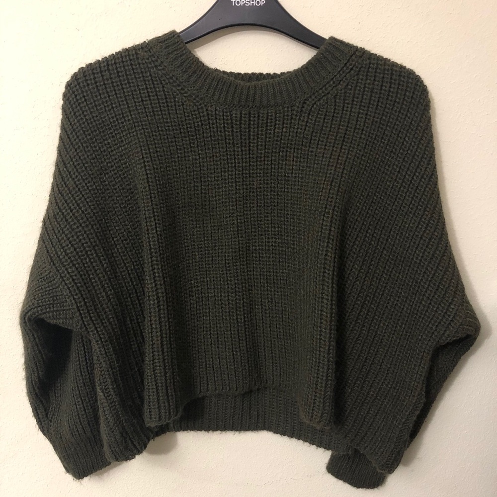 American Eagle Cropped Knit Sweater